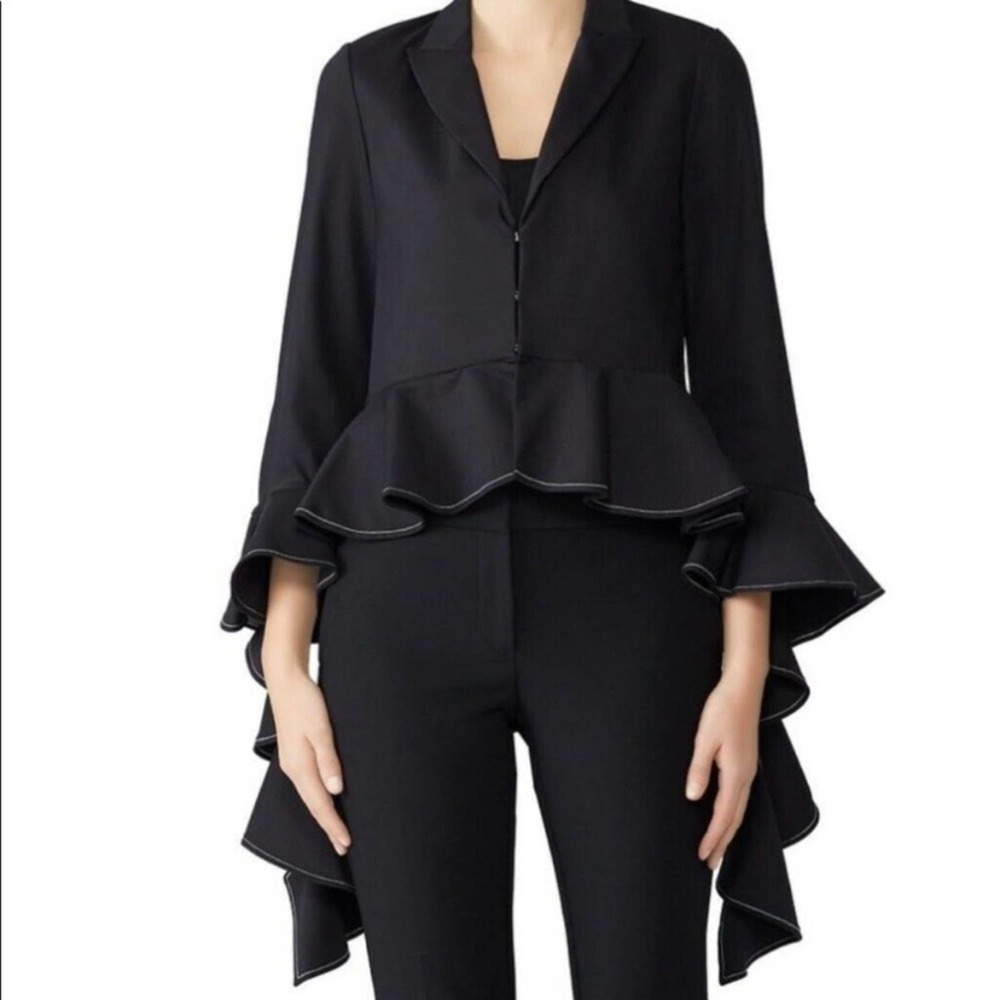 Alexis Black Ruffled Blazer